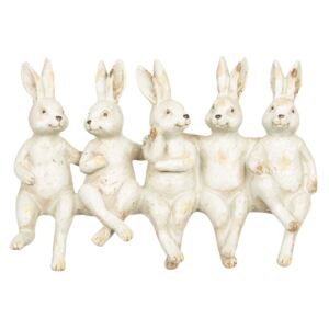 Veľkonočné dekorácie sediaci Zajace - 20 * 7 * 13 cm