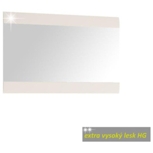 Zrkadlo malé, biela extra vysoký lesk HG, LYNATET TYP 122 | TEMPO KONDELA