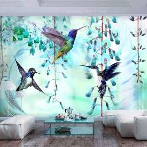 Fototapeta Bimago - Flying Hummingbirds (Green) + lepidlo zadarmo 200x140 cm