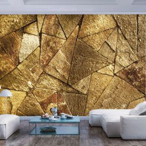 Fototapeta Bimago - Pavement Tiles (Golden) + lepidlo zadarmo 200x140 cm