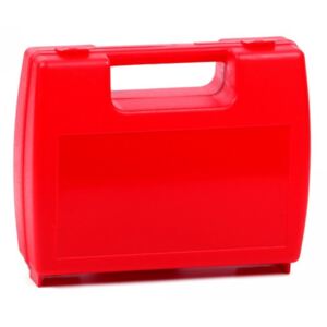 Plastový kufrík na lekárničku s držiakom červená