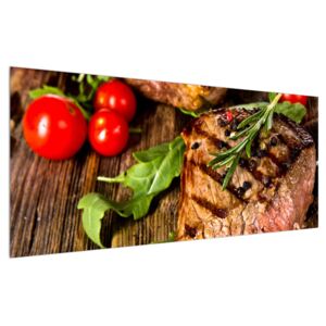 Obraz steaku (120x50 cm)