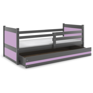 Detská posteľ Rico 1 grafit / fialová