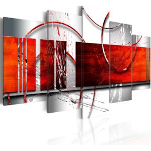 Obraz na plátne Bimago - Emphasis: red theme 100x50 cm