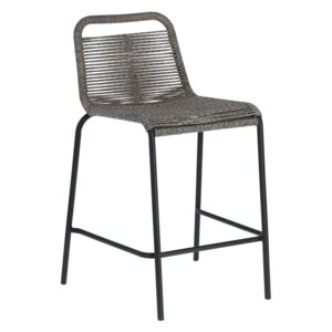Sivá barová stolička s oceľovou konštrukciou La Forma Glenville, výška 62 cm
