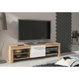 WIP TV stolík FLEX sonoma svetlá / biely lesk