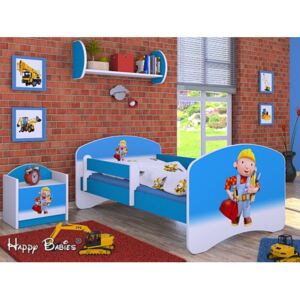 Detská posteľ bez šuplíku 160x80cm BOŘEK STAVITEL - modrá