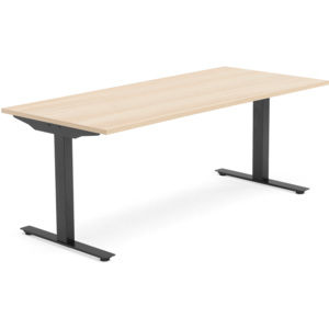 Kancelársky pracovný stôl Modulus, T-rám, 1800x800 mm, dub/čierna