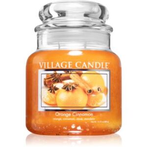 Village Candle Orange Cinnamon vonná sviečka (Glass Lid) 389 g