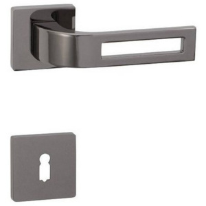 Dverové kovanie COBRA NEO-S (NIN) - WC kľučka-kľučka s WC sadou/NIN (nikel čierny)