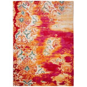 Moderné kusový koberec MATRA oranžovo-červený H050A