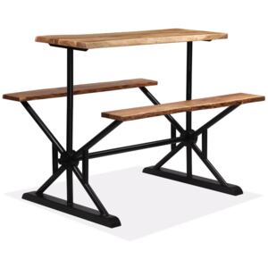 Barový stôl s lavicami 120x50x107 cm masívne akáciové drevo