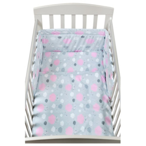 2-dielné posteľné obliečky New Baby 90/120 cm obláčiky ružové