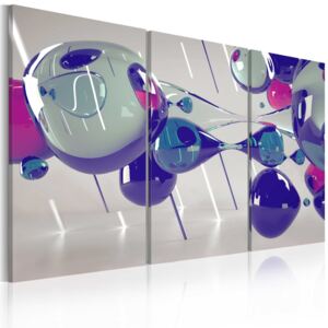 Obraz na plátne - Glass bubbles - triptych 120x80 cm