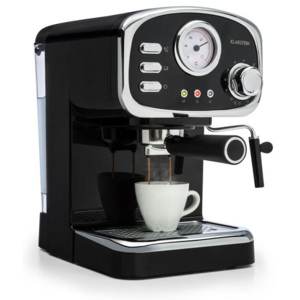 Klarstein Espressionata Gusto, espresso kávovar, 1100 W, tlak 15 bar, čierny