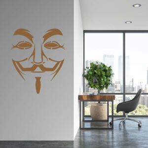 GLIX Anonymous - nálepka na stenu Hnedá 50 x 65 cm
