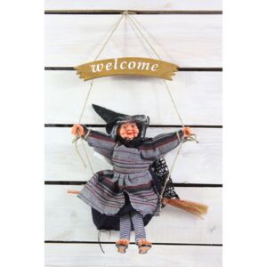 Ježibaba na zavesenie "WELCOME" 1. (v. 46 cm) veľkosť