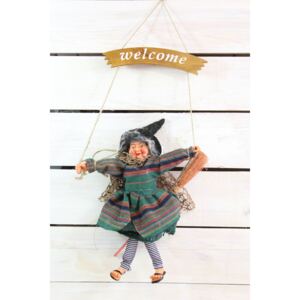 Ježibaba na zavesenie "WELCOME" 2. (v. 46 cm) veľkosť