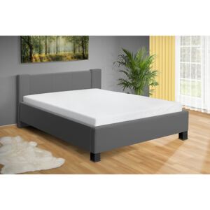 Moderná posteľ Fanny 140x200 cm matrac: matrace Orthopedy Maxi 19 cm, farba čalúnenie: eko koža šedá, úložný priestor: bez úložného priestoru