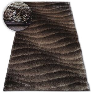 Luxusný kusový koberec Shaggy Cory hnedý, Velikosti 80x150cm