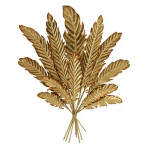 KARE DESIGN Sada 3 ks – Dekorácia na stenu Leaf Bouquet – zlatá