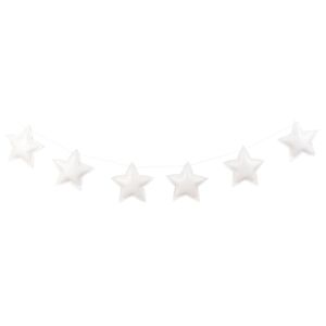 Girlanda šesť hviezdičiek Shiny - White
