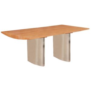 Jedálenský stôl, 200x100, MDF Buk + kov, MADUR