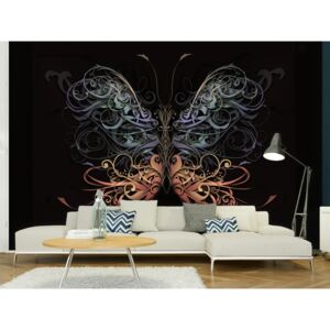 Murando DeLuxe Tapeta motýl - ornament 200x140 cm