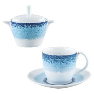 Apeiron Blue - čajová súprava s cukorničkou pre 6 osôb