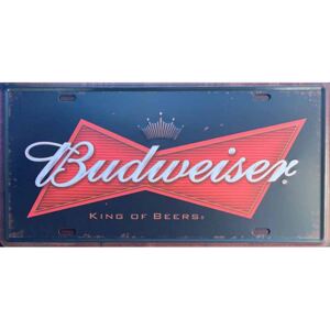 Ceduľa Budweiser 30,5cm x 15,5cm Plechová tabuľa
