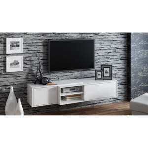 Artcam TV stolík SIGMA 1E WHITE / závesný