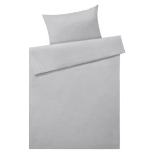 MERADISO® Saténová posteľná bielizeň BIO, 140 x 200 cm (bledošedá), šedá (100301707)