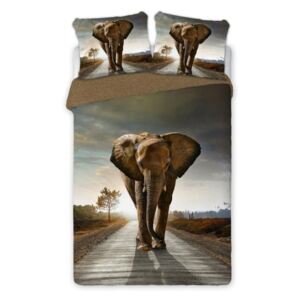 Faro Bavlnená posteľná bielizeň Slon 160x200 cm