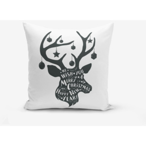 Obliečka na vankúš s prímesou bavlny Minimalist Cushion Covers Christmas Deer, 45 × 45 cm