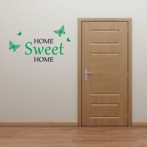 GLIX Domov sladký domov - samolepka na stenu Čierná a zelená 50 x 30 cm