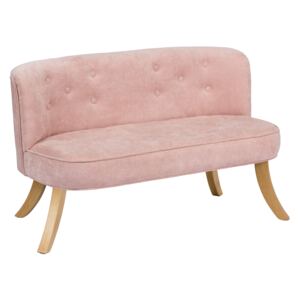 ArtSB Pohovka Velvet - Dusty Pink Prevedenie: Pohovka s hnedými 25 cm nohami