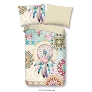 Home farebné obojstranné posteľné obliečky na jednolôžko Milena 140x200 cm
