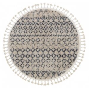 Kusový koberec Shaggy Agar krémový kruh, Velikosti 120cm