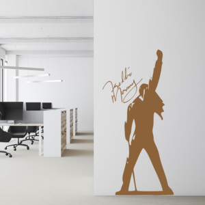 GLIX Freddie Mercury - samolepka na stenu Hnedá 60x30 cm