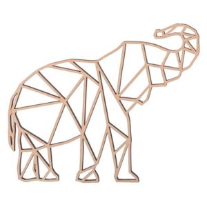 ČistéDrevo Drevený geometrický obraz - slon