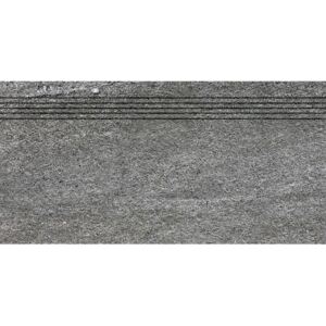 Schodovka Rako Quarzit tmavo šedá 30x60 cm mat DCVSE738.1