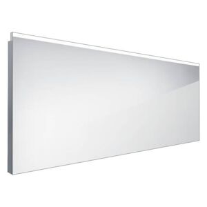 Nimco Zrkadlá - Kúpeľňové podsvietené LED zrkadlo 1200 mmx600 mm, hranaté, alumínium ZP 8006