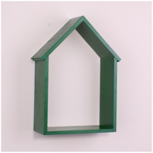 Zelená drevená nástenná polička North Carolina Scandinavian Home Decors House