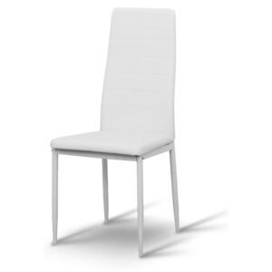 Židle, ekokůže bílá/kov bílá, COLETA 0000182178 Tempo Kondela