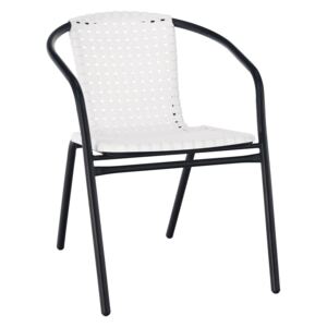 Tempo Kondela Záhradná stolička, biela/čierna, BERGOLA