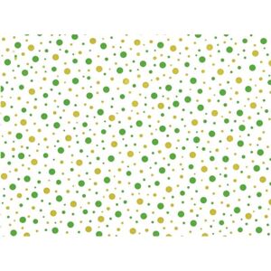Goldea pVC obrusovina - vzor zelené bodky - metráž š. 130 cm 130 cm