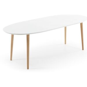 Rozkladací jedálenský stôl z bukového dreva La Forma Oakland, 140 x 90 cm