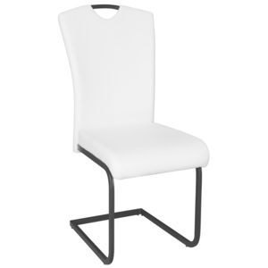 >> Jedálenská čalúnená stolička TRAVISO, biela/čierna