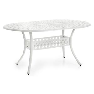 Záhradný oválny stôl ARRAS - Biela