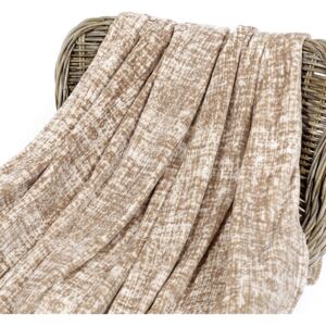 Goldea kvalitná deka z mikrovlákna - vzor hnedé žíhanie 150 x 200 cm